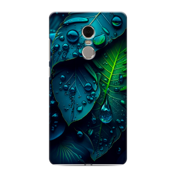 Силиконовый противоударный чехол на Xiaomi RedMi Note 4 с принтом Листья Силиконовый противоударный чехол на Xiaomi RedMi Note 4 с принтом Листья