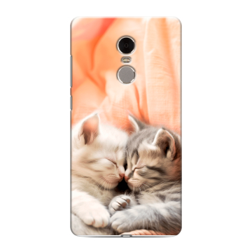 Силиконовый противоударный чехол на Xiaomi RedMi Note 4 с принтом Котята Силиконовый противоударный чехол на Xiaomi RedMi Note 4 с принтом Котята