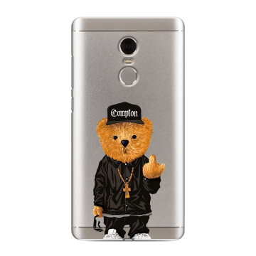 Силиконовый противоударный чехол на Xiaomi RedMi Note 4 с принтом Мишка Силиконовый противоударный чехол на Xiaomi RedMi Note 4 с принтом Мишка