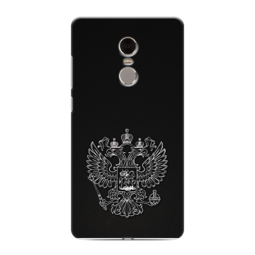 Силиконовый противоударный чехол на Xiaomi RedMi Note 4 с принтом Герб России Силиконовый противоударный чехол на Xiaomi RedMi Note 4 с принтом Герб России