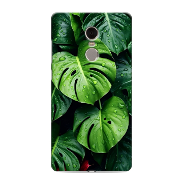 Силиконовый противоударный чехол на Xiaomi RedMi Note 4 с принтом Листья Силиконовый противоударный чехол на Xiaomi RedMi Note 4 с принтом Листья