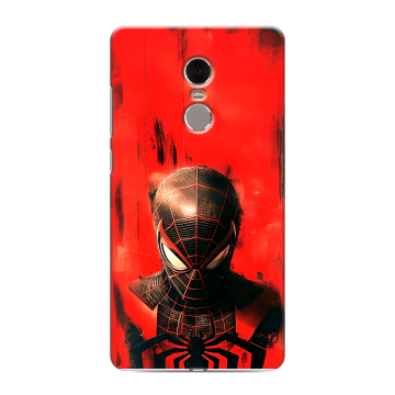 Силиконовый противоударный чехол на Xiaomi RedMi Note 4 с принтом человек паук spiderman Силиконовый противоударный чехол на Xiaomi RedMi Note 4 с принтом человек паук spiderman