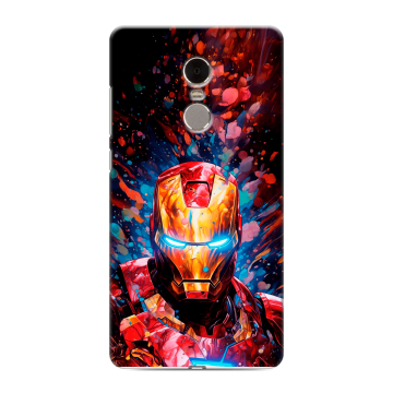 Силиконовый противоударный чехол на Xiaomi RedMi Note 4 с принтом Железный человек Ironman Силиконовый противоударный чехол на Xiaomi RedMi Note 4 с принтом Железный человек Ironman