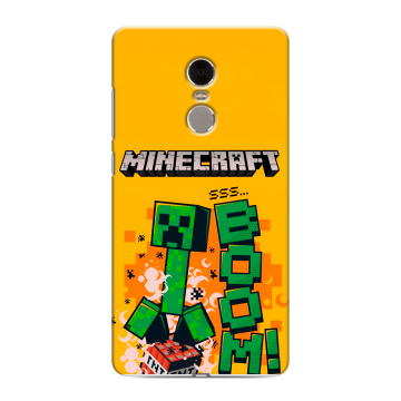 Силиконовый противоударный чехол на Xiaomi RedMi Note 4 с принтом Майнкрафт Minecraft Силиконовый противоударный чехол на Xiaomi RedMi Note 4 с принтом Майнкрафт Minecraft