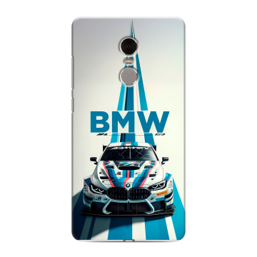 Силиконовый противоударный чехол на Xiaomi RedMi Note 4 с принтом БМВ BMW Силиконовый противоударный чехол на Xiaomi RedMi Note 4 с принтом БМВ BMW