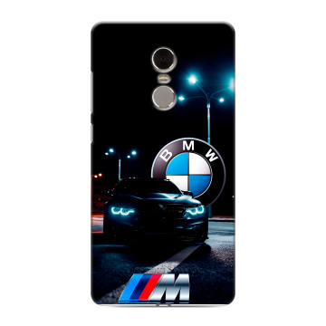 Силиконовый противоударный чехол на Xiaomi RedMi Note 4 с принтом БМВ BMW Силиконовый противоударный чехол на Xiaomi RedMi Note 4 с принтом БМВ BMW
