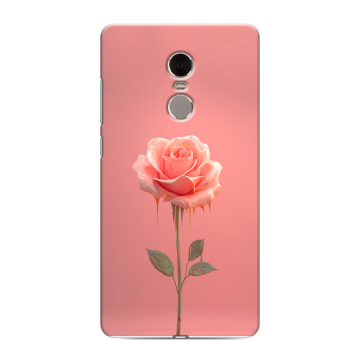 Силиконовый противоударный чехол на Xiaomi RedMi Note 4 с принтом Розовая роза Силиконовый противоударный чехол на Xiaomi RedMi Note 4 с принтом Розовая роза