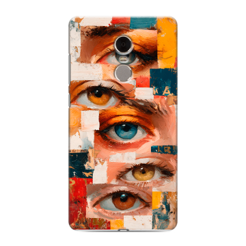 Силиконовый противоударный чехол на Xiaomi RedMi Note 4 с принтом Модный принт Силиконовый противоударный чехол на Xiaomi RedMi Note 4 с принтом Модный принт