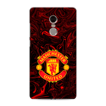 Силиконовый противоударный чехол на Xiaomi RedMi Note 4 с принтом Manchester United Силиконовый противоударный чехол на Xiaomi RedMi Note 4 с принтом Manchester United