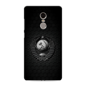 Силиконовый противоударный чехол на Xiaomi RedMi Note 4 с принтом Герб Флаг СССР Силиконовый противоударный чехол на Xiaomi RedMi Note 4 с принтом Герб Флаг СССР