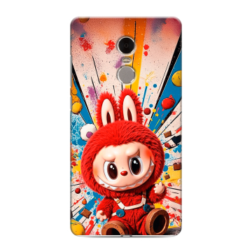 Силиконовый противоударный чехол на Xiaomi RedMi Note 4 с принтом Labubu Лабубу Силиконовый противоударный чехол на Xiaomi RedMi Note 4 с принтом Labubu Лабубу