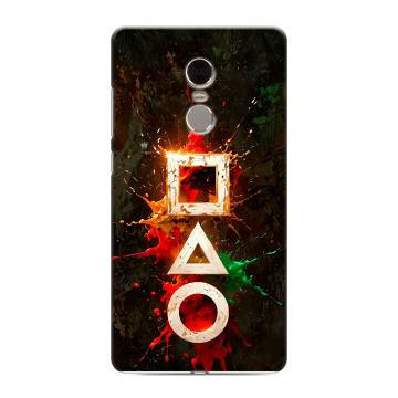Силиконовый противоударный чехол на Xiaomi RedMi Note 4 с принтом Squid Game Игра кальмара Силиконовый противоударный чехол на Xiaomi RedMi Note 4 с принтом Squid Game Игра кальмара