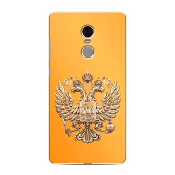 Силиконовый противоударный чехол на Xiaomi RedMi Note 4 с принтом Герб Флаг России Силиконовый противоударный чехол на Xiaomi RedMi Note 4 с принтом Герб Флаг России
