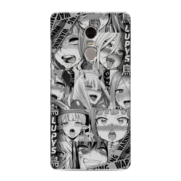 Силиконовый противоударный чехол на Xiaomi RedMi Note 4 с принтом Ahegao Ахегао Аниме Силиконовый противоударный чехол на Xiaomi RedMi Note 4 с принтом Ahegao Ахегао Аниме