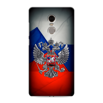Силиконовый противоударный чехол на Xiaomi RedMi Note 4 с принтом Флаг России Силиконовый противоударный чехол на Xiaomi RedMi Note 4 с принтом Флаг России