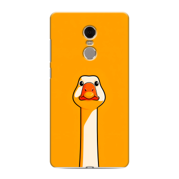 Силиконовый противоударный чехол на Xiaomi RedMi Note 4 с принтом Смешная утка Силиконовый противоударный чехол на Xiaomi RedMi Note 4 с принтом Смешная утка