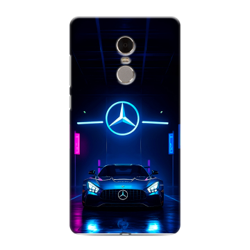 Силиконовый противоударный чехол на Xiaomi RedMi Note 4 с принтом Mercedes Мерседес Силиконовый противоударный чехол на Xiaomi RedMi Note 4 с принтом Mercedes Мерседес