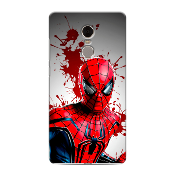 Силиконовый противоударный чехол на Xiaomi RedMi Note 4 с принтом Spiderman Человек паук Силиконовый противоударный чехол на Xiaomi RedMi Note 4 с принтом Spiderman Человек паук