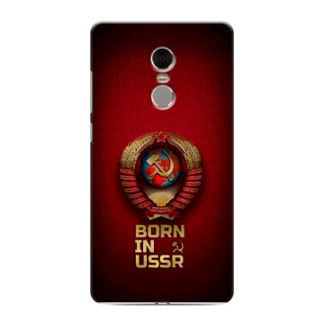 Силиконовый противоударный чехол на Xiaomi RedMi Note 4 с принтом Флаг Герб СССР Силиконовый противоударный чехол на Xiaomi RedMi Note 4 с принтом Флаг Герб СССР
