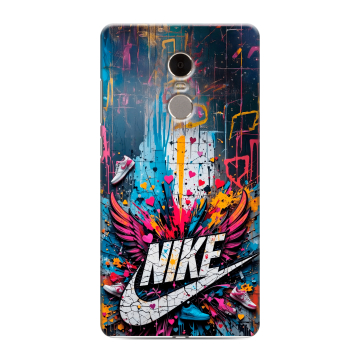 Силиконовый противоударный чехол на Xiaomi RedMi Note 4 с принтом Nike Найк Силиконовый противоударный чехол на Xiaomi RedMi Note 4 с принтом Nike Найк