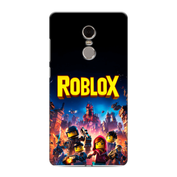 Силиконовый противоударный чехол на Xiaomi RedMi Note 4 с принтом Roblox Роблокс Силиконовый противоударный чехол на Xiaomi RedMi Note 4 с принтом Roblox Роблокс