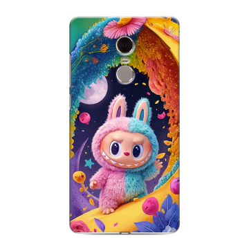 Силиконовый противоударный чехол на Xiaomi RedMi Note 4 с принтом Labubu Лабубу Силиконовый противоударный чехол на Xiaomi RedMi Note 4 с принтом Labubu Лабубу