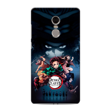 Силиконовый противоударный чехол на Xiaomi RedMi Note 4 с принтом Demon Slayer Клинок рассекающий демонов Силиконовый противоударный чехол на Xiaomi RedMi Note 4 с принтом Demon Slayer Клинок рассекающий демонов