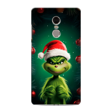 Силиконовый противоударный чехол на Xiaomi RedMi Note 4 с принтом Гринч Новый год Рождество Силиконовый противоударный чехол на Xiaomi RedMi Note 4 с принтом Гринч Новый год Рождество