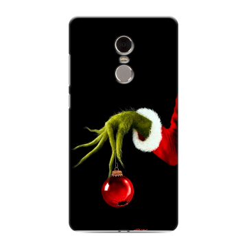 Силиконовый противоударный чехол на Xiaomi RedMi Note 4 с принтом Новый год Гринч Силиконовый противоударный чехол на Xiaomi RedMi Note 4 с принтом Новый год Гринч