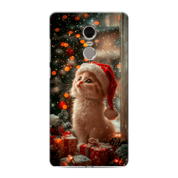 Силиконовый противоударный чехол на Xiaomi RedMi Note 4 с принтом Новый год Силиконовый противоударный чехол на Xiaomi RedMi Note 4 с принтом Новый год