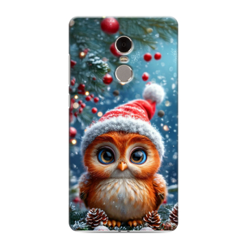 Силиконовый противоударный чехол на Xiaomi RedMi Note 4 с принтом Новый год Силиконовый противоударный чехол на Xiaomi RedMi Note 4 с принтом Новый год