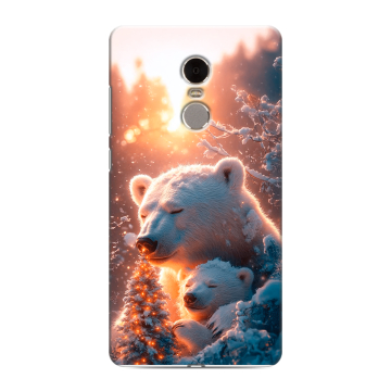 Силиконовый противоударный чехол на Xiaomi RedMi Note 4 с принтом Новый год Силиконовый противоударный чехол на Xiaomi RedMi Note 4 с принтом Новый год