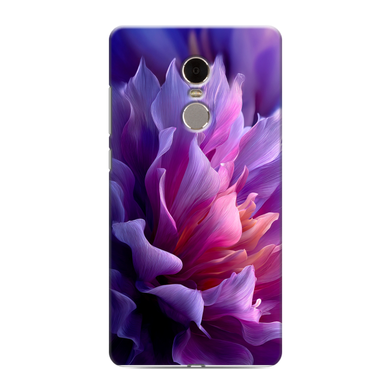 Силиконовый противоударный чехол на Xiaomi RedMi Note 4 с принтом женский цветы Силиконовый противоударный чехол на Xiaomi RedMi Note 4 с принтом женский цветы