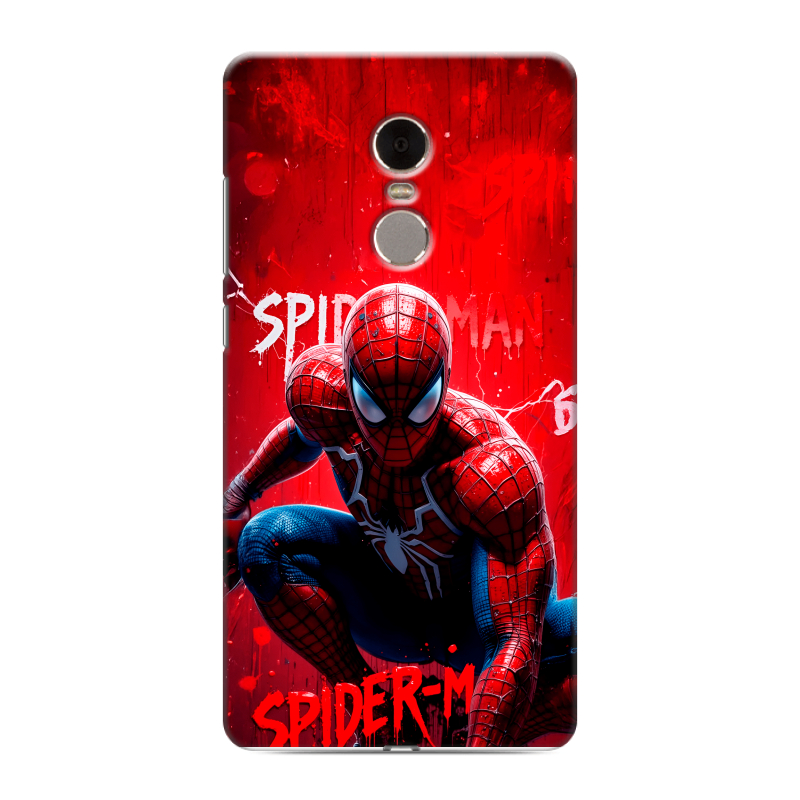 Силиконовый противоударный чехол на Xiaomi RedMi Note 4 с принтом Spiderman Человек паук Силиконовый противоударный чехол на Xiaomi RedMi Note 4 с принтом Spiderman Человек паук