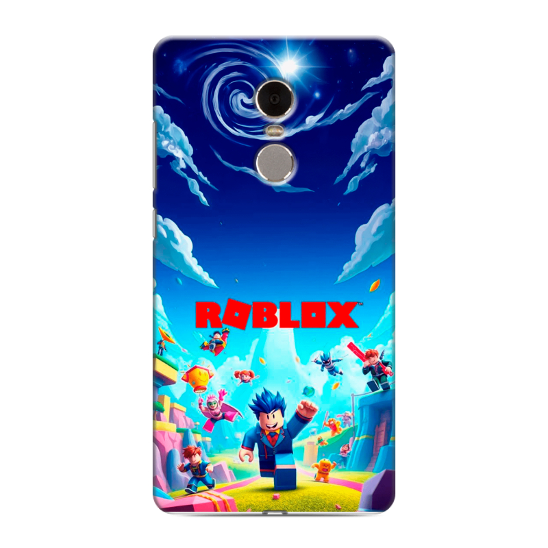 Силиконовый противоударный чехол на Xiaomi RedMi Note 4 с принтом Roblox Роблокс Силиконовый противоударный чехол на Xiaomi RedMi Note 4 с принтом Roblox Роблокс