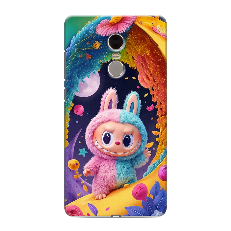 Силиконовый противоударный чехол на Xiaomi RedMi Note 4 с принтом Labubu Лабубу Силиконовый противоударный чехол на Xiaomi RedMi Note 4 с принтом Labubu Лабубу