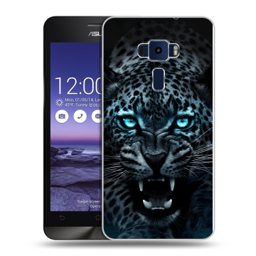Пластиковый чехол на Asus ZenFone 3 5.2 с принтом Темный леопард