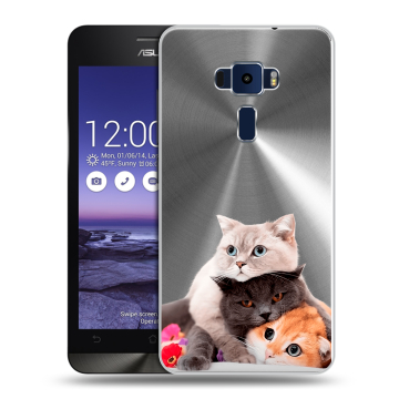 Пластиковый чехол на Asus ZenFone 3 5.2 с принтом Кошки Пластиковый чехол на Asus ZenFone 3 5.2 с принтом Кошки
