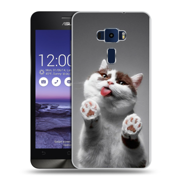 Пластиковый чехол на Asus ZenFone 3 5.2 с принтом Коты Пластиковый чехол на Asus ZenFone 3 5.2 с принтом Коты