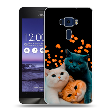 Пластиковый чехол на Asus ZenFone 3 5.2 с принтом Кошки Пластиковый чехол на Asus ZenFone 3 5.2 с принтом Кошки