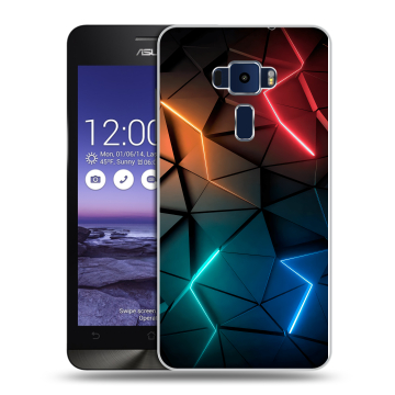 Пластиковый чехол на Asus ZenFone 3 5.2 с принтом Абстракция неон Пластиковый чехол на Asus ZenFone 3 5.2 с принтом Абстракция неон