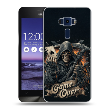 Пластиковый чехол на Asus ZenFone 3 5.2 с принтом Скелет карты Пластиковый чехол на Asus ZenFone 3 5.2 с принтом Скелет карты