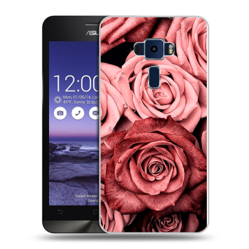 Пластиковый чехол на Asus ZenFone 3 5.2 с принтом Цветы розы Пластиковый чехол на Asus ZenFone 3 5.2 с принтом Цветы розы