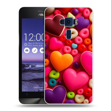 Пластиковый чехол на Asus ZenFone 3 5.2 с принтом Сердечки Пластиковый чехол на Asus ZenFone 3 5.2 с принтом Сердечки