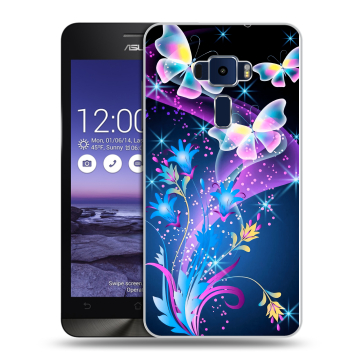 Пластиковый чехол на Asus ZenFone 3 5.2 с принтом Бабочки