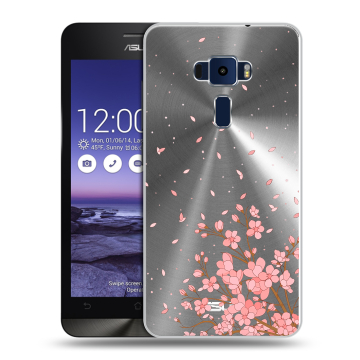Пластиковый чехол на Asus ZenFone 3 5.2 с принтом Ветка сакуры