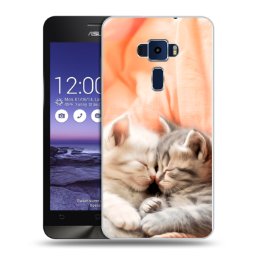 Пластиковый чехол на Asus ZenFone 3 5.2 с принтом Котята