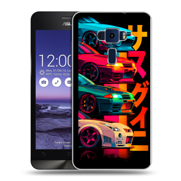 Пластиковый чехол на Asus ZenFone 3 5.2 с принтом Гоночные машины