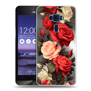 Пластиковый чехол на Asus ZenFone 3 5.2 с принтом Розы