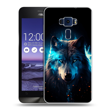 Пластиковый чехол на Asus ZenFone 3 5.2 с принтом Волк ночной
